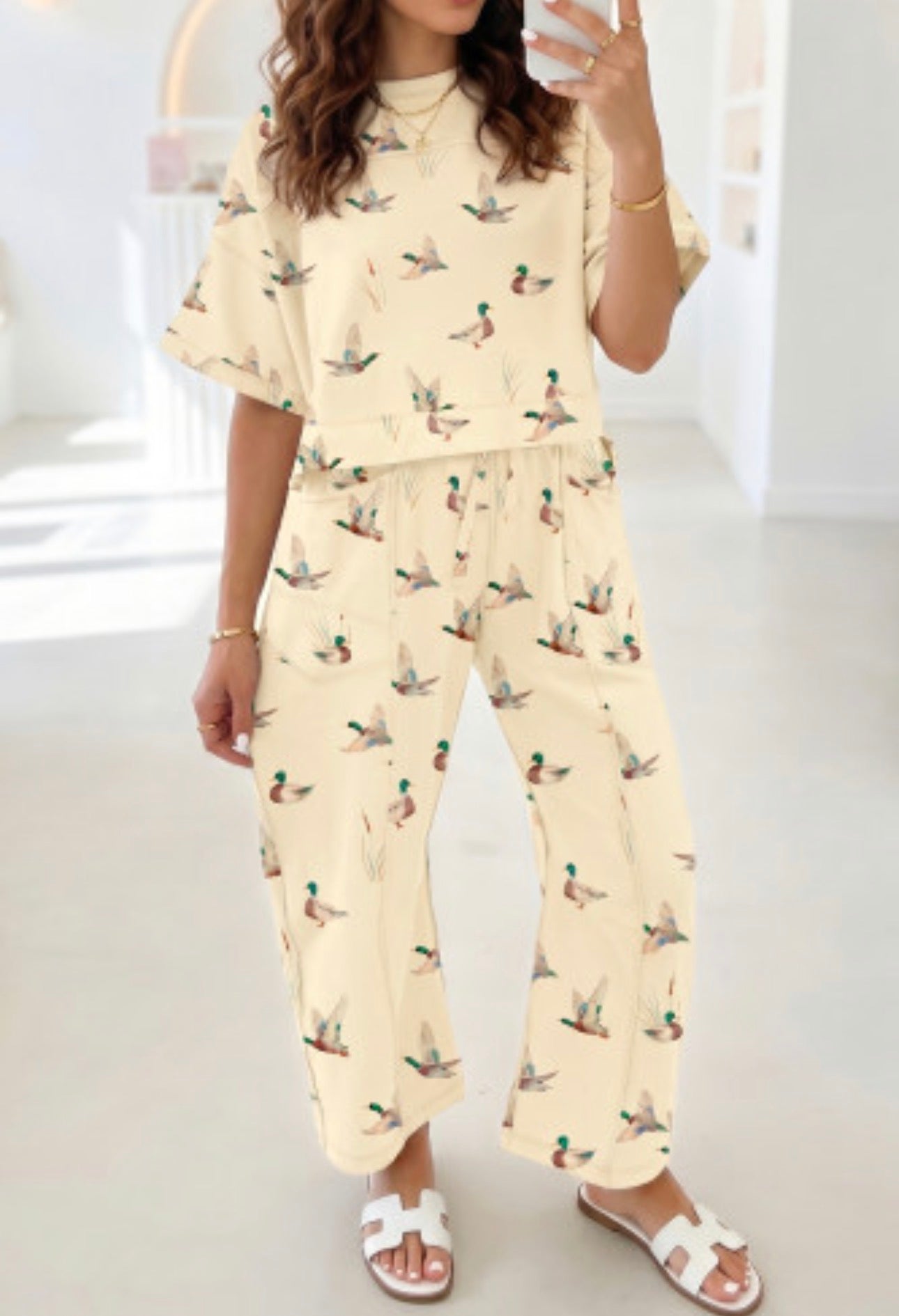 DUCK DOWN PANT SET