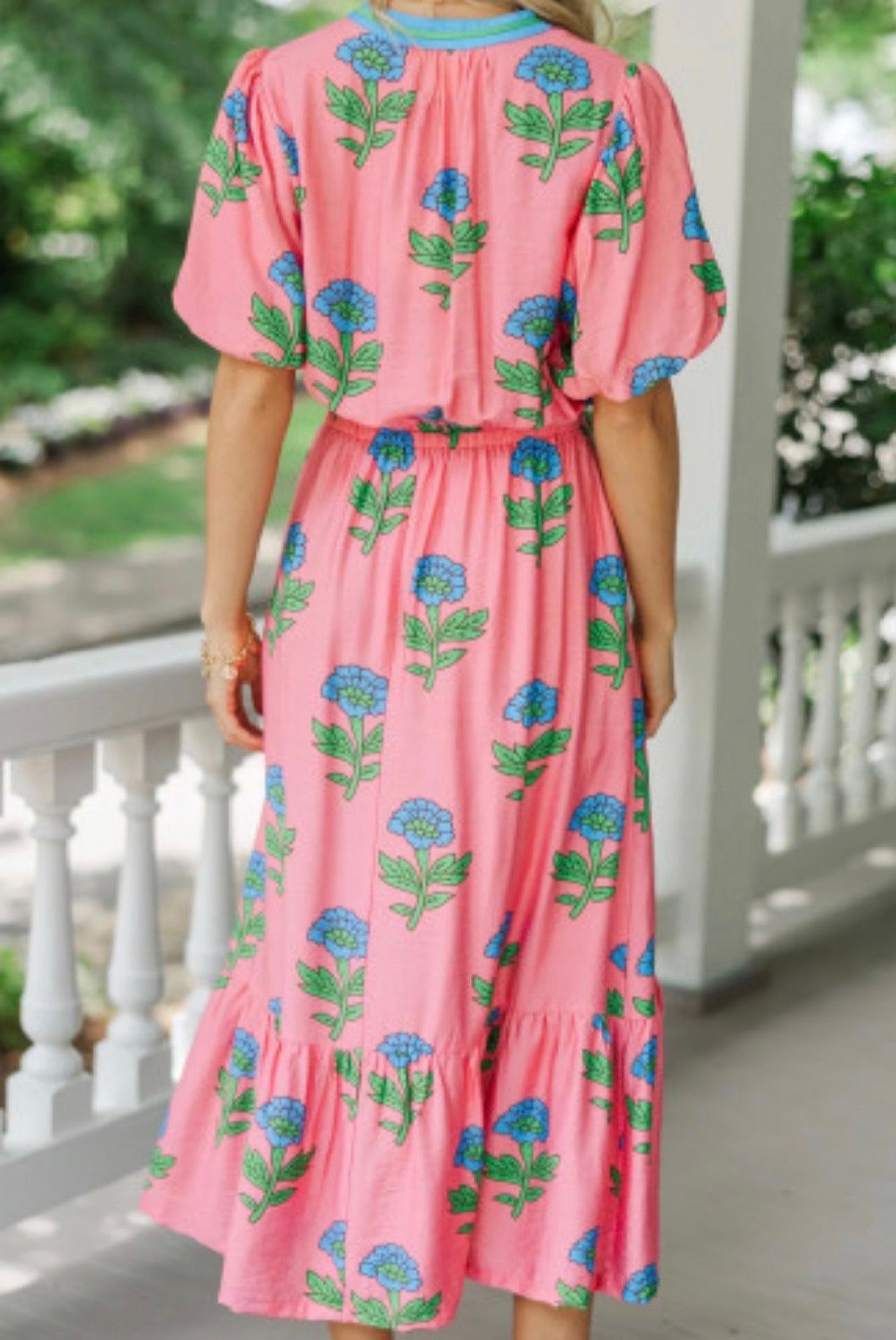 CURVY POSIE MIDI DRESS