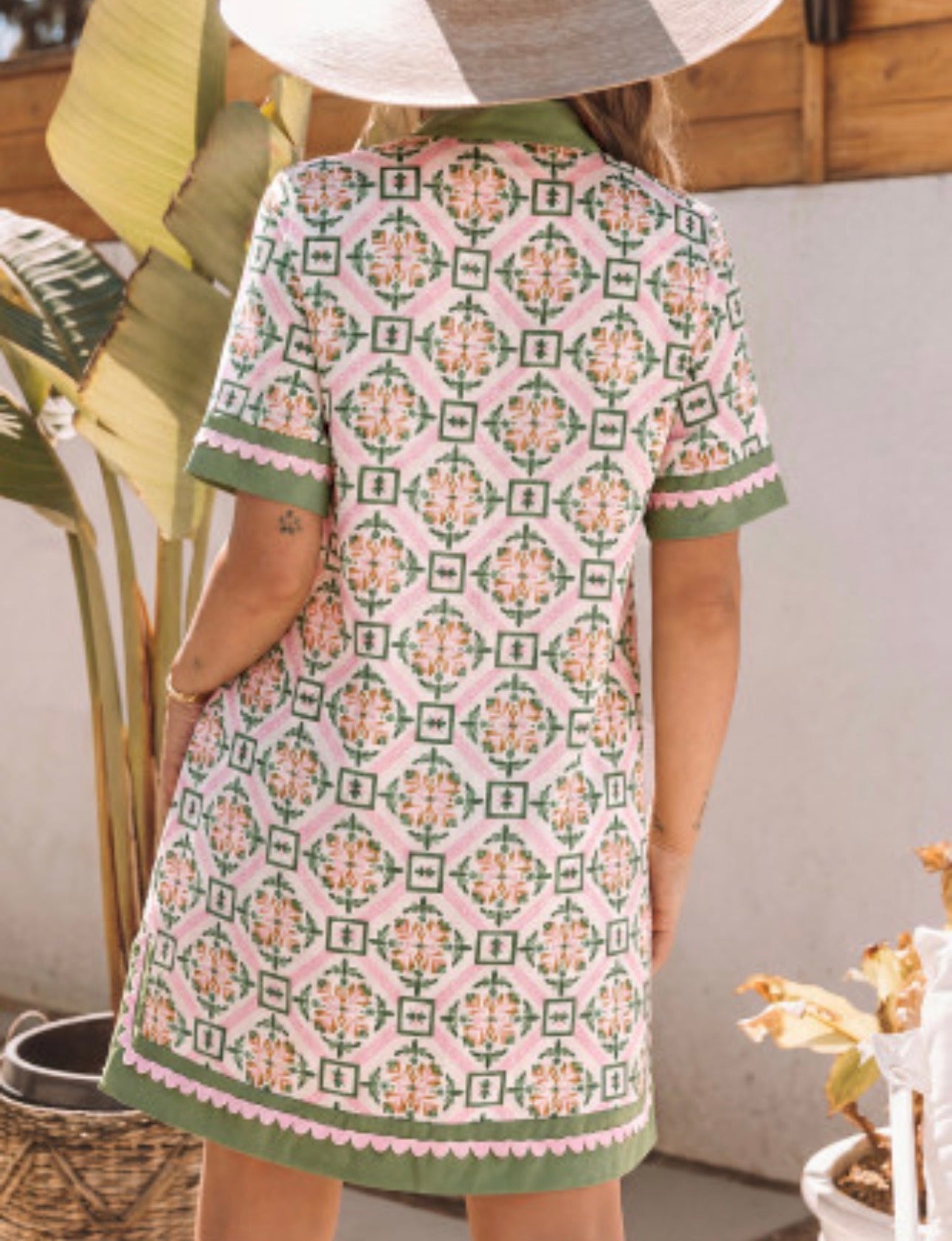 MULTICOLOR BOHO MINI DRESS