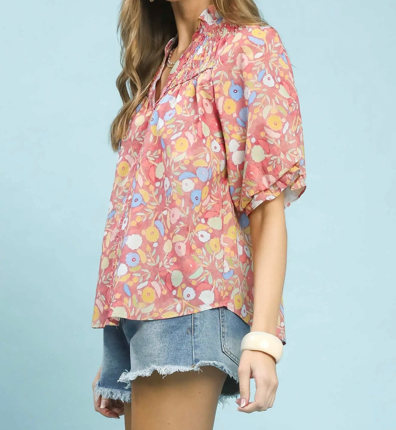 BERRY BLAST FLORAL BLOUSE