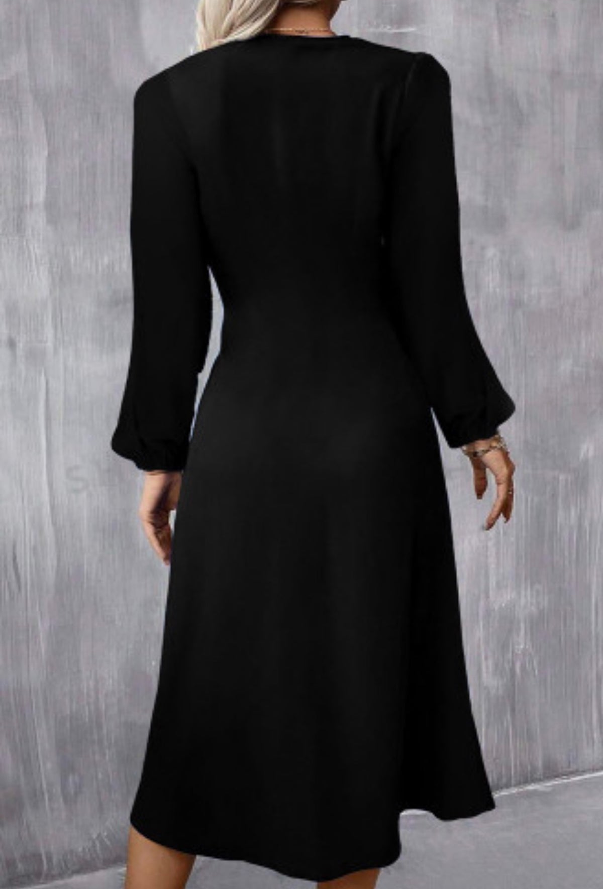 TABETHA BLACK MIDI DRESS