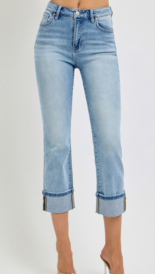 DELLA RAE CUFFED JEANS
