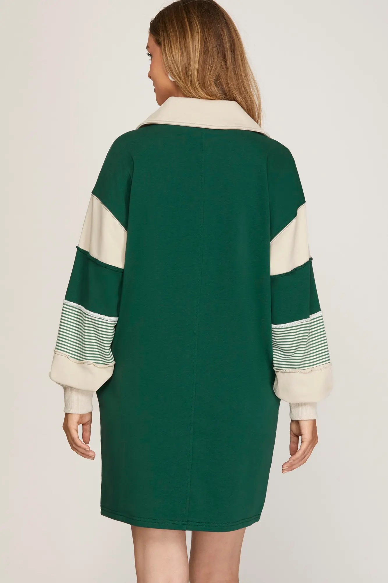 JADA GREEN STRIPE DRESS
