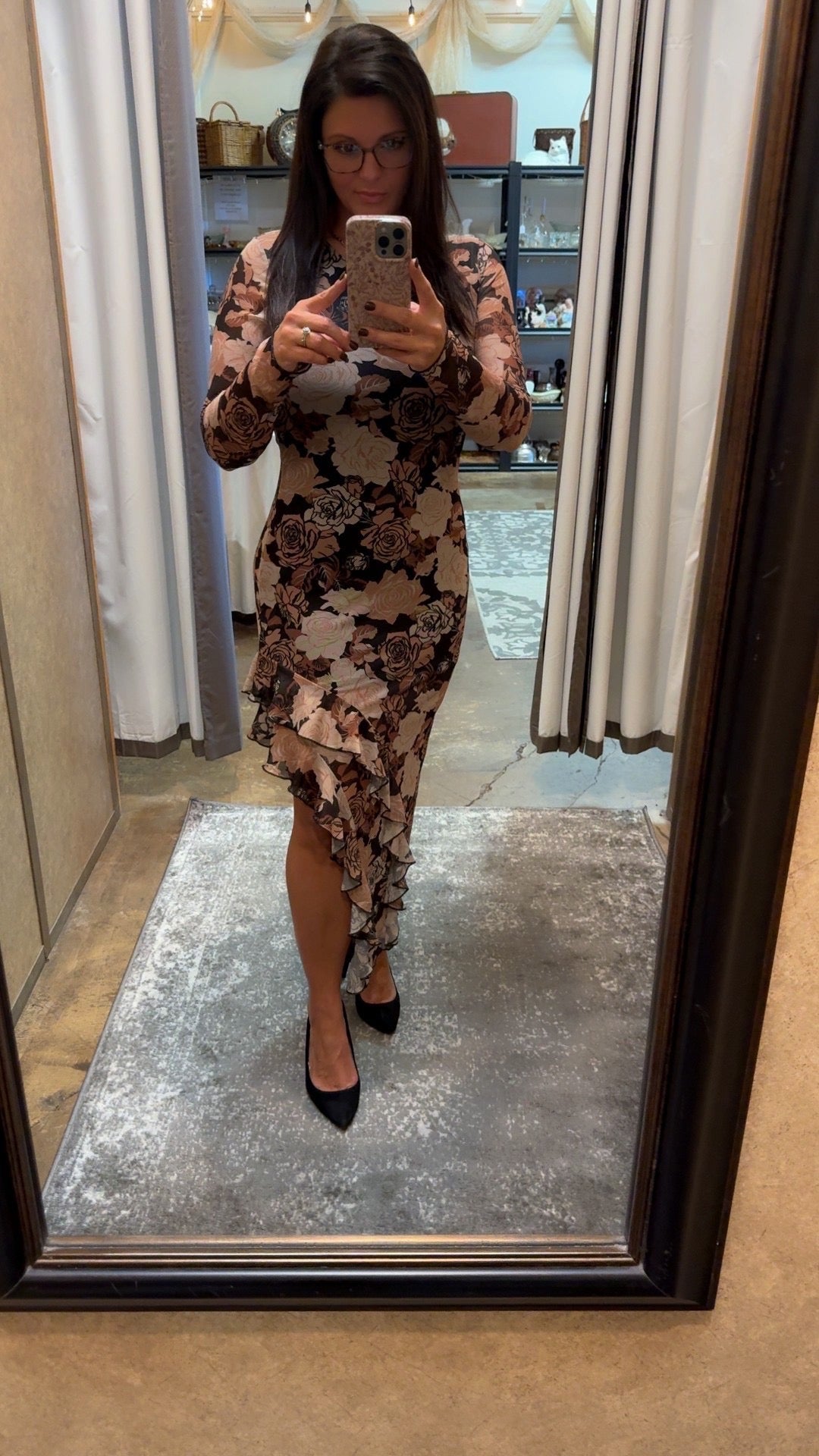 ARIEL FLORAL FALL MAXI DRESS