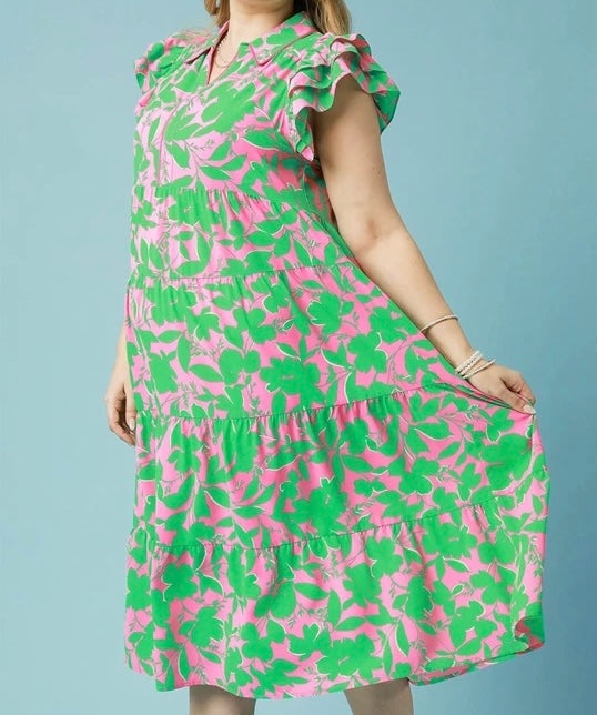 IN CONSTANT BLOOM MIDI DRESS