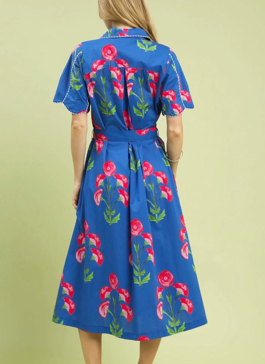 REJUVENATING FLORAL MIDI DRESS