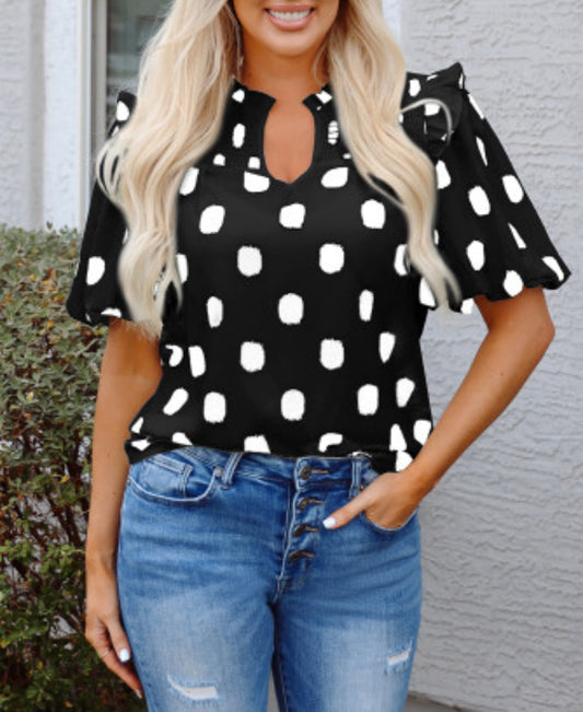 SEEING SPOTS BLOUSE