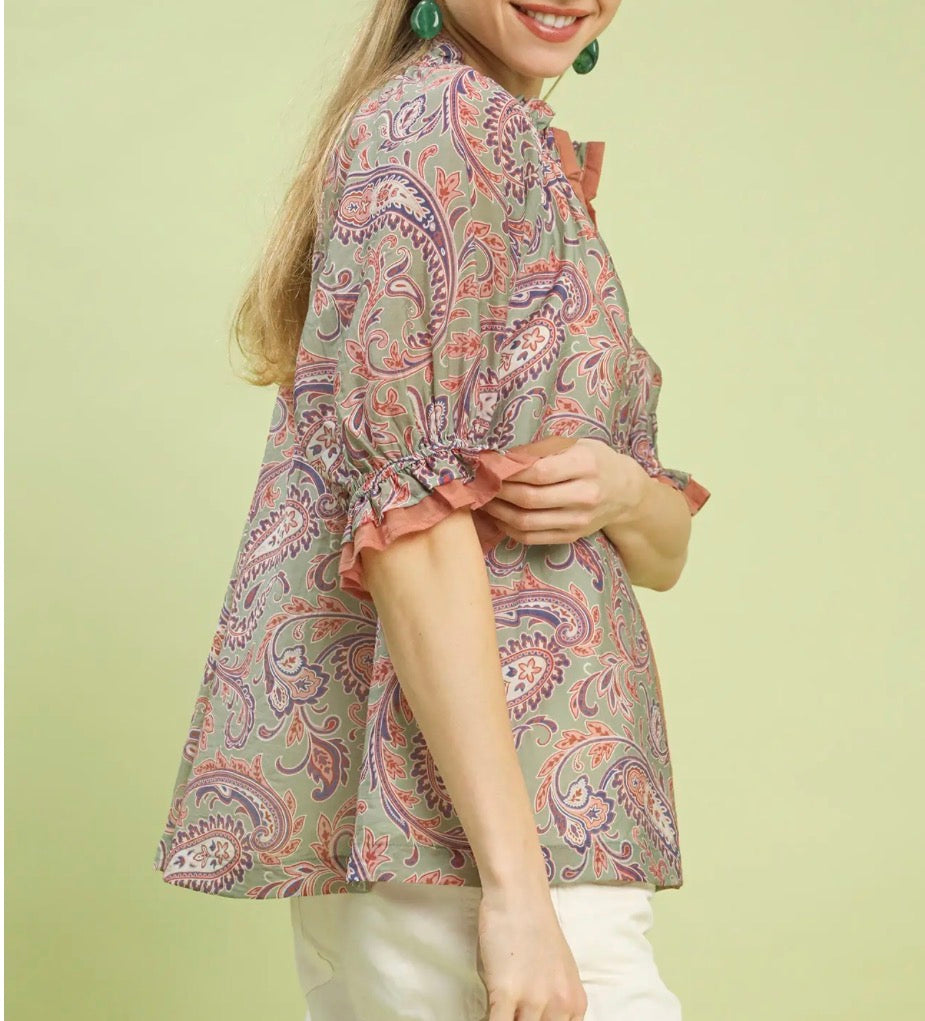 BANKS PAISLEY TOP