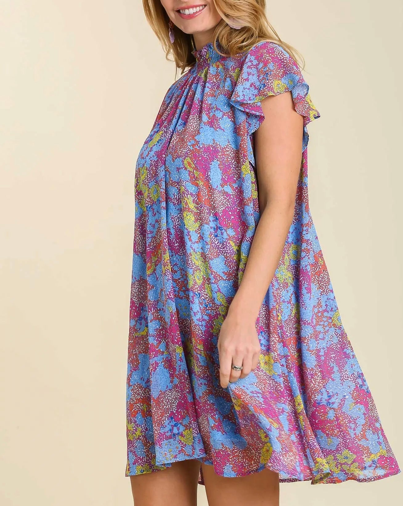 IT'S MY DAY FLORAL MINI DRESS