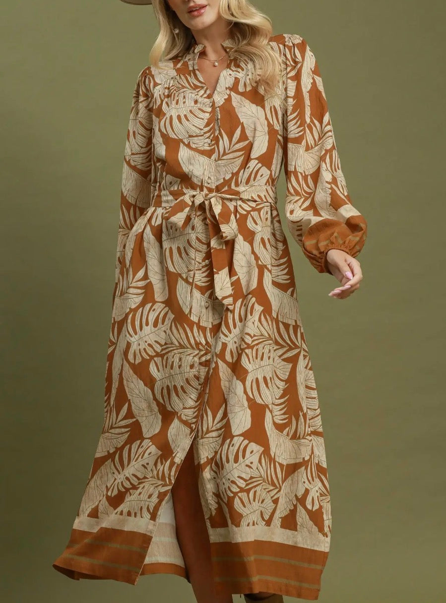 HILMAN FLORAL PRINT MAXI DRESS