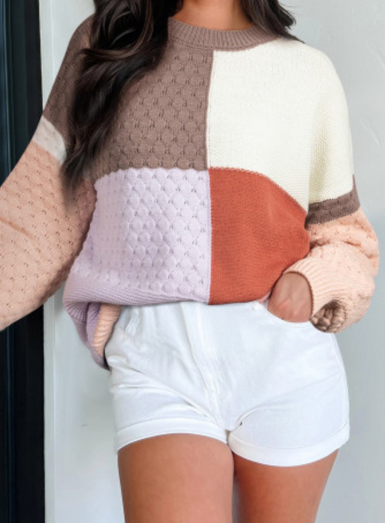 COFFEE MIX BAGGY SWEATER