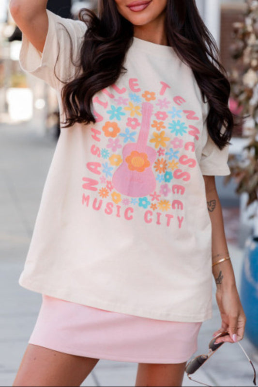 FLOWERS OVER NASHVILLE GRAPHIC TEE
