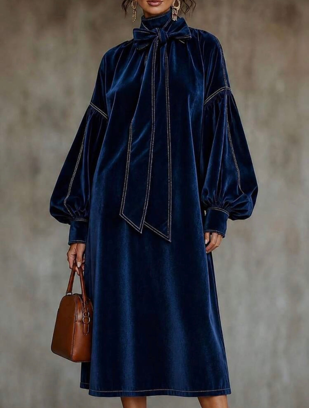 DAPHNE VELVET MIDI DRESS