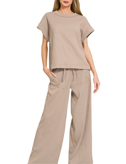 HEIDI RIBBED PANT SET