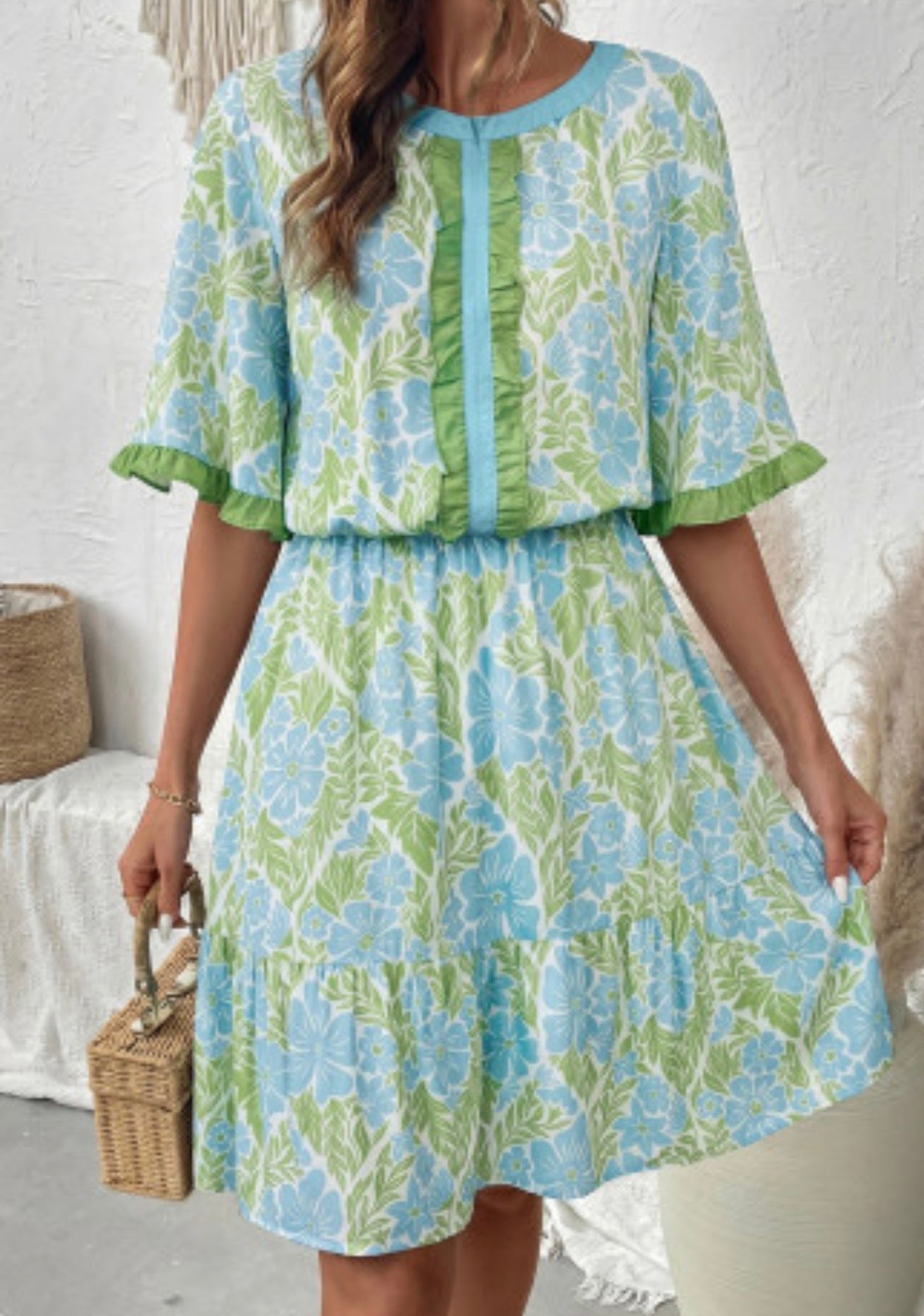 REMA ELLIOT FLORAL MINI DRESS