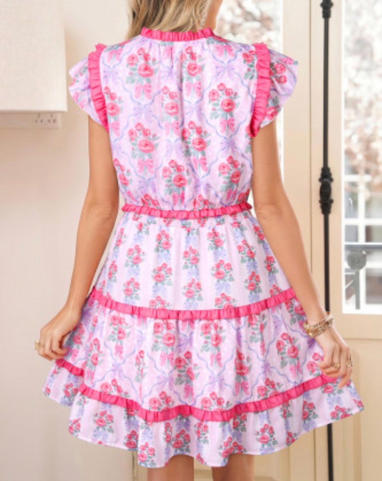 NADILEE FLORAL MINI DRESS