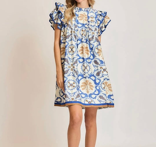 BAYSIDE BASH FLORAL MINI DRESS