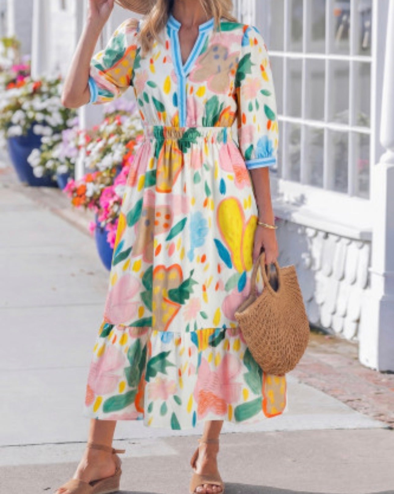 THINK ARTSY MIDI DRESS