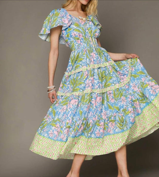 SPRING FLING FLORAL DRESS