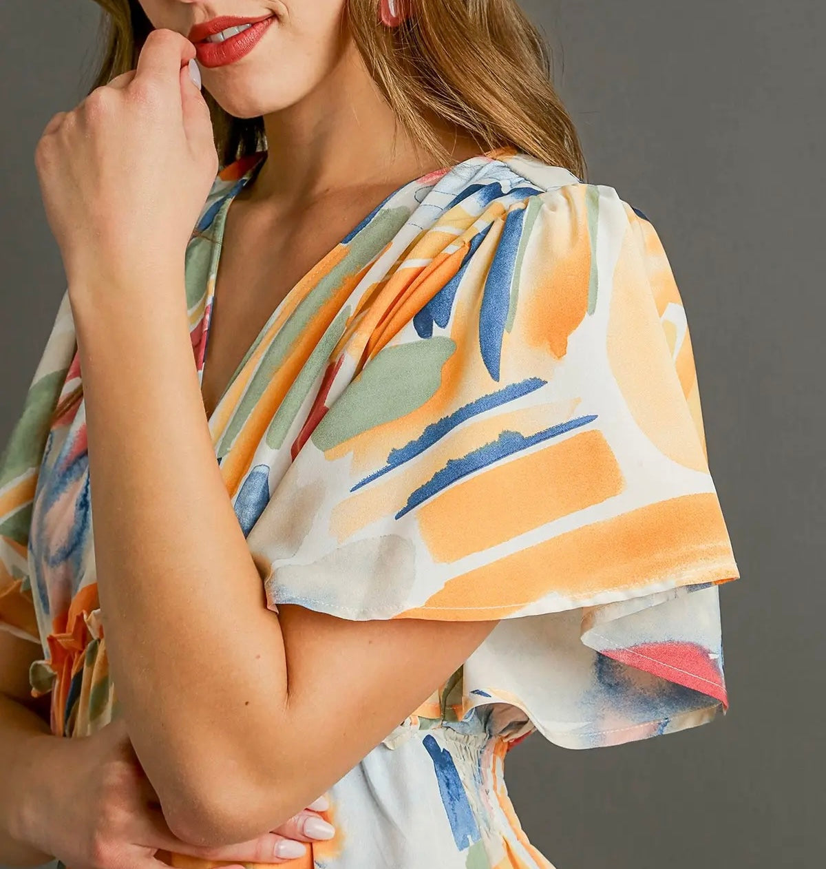 ORANGE YOU GLAD MIDI DRESS