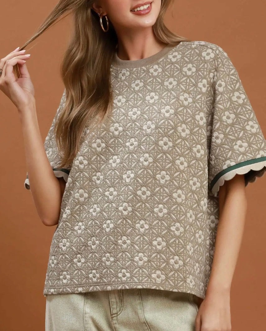 JASPER JACQUARD TOP
