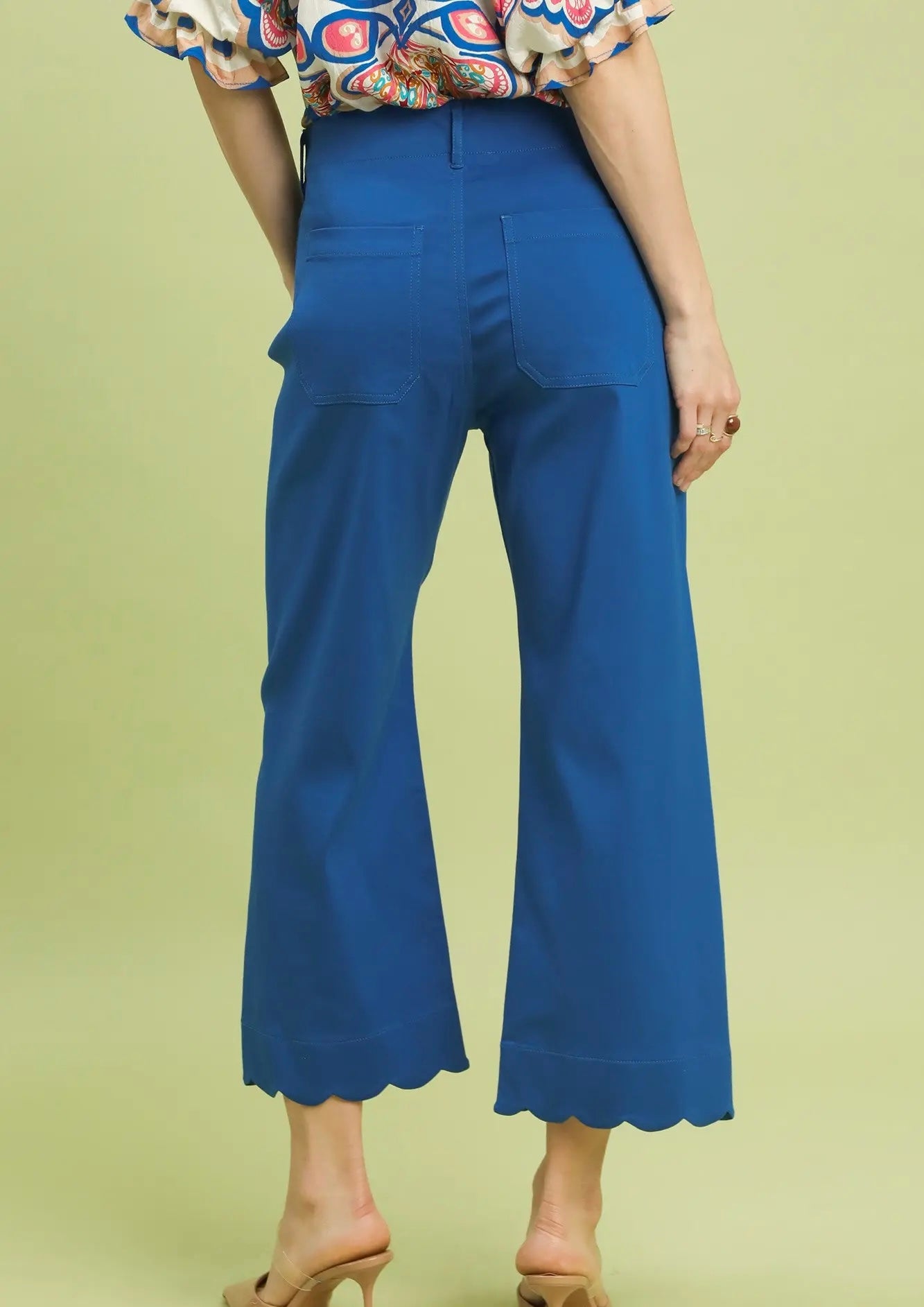OCEAN SCALLOP HEM PANTS