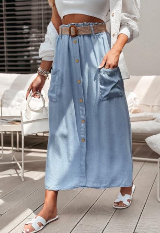 START THE DAY DENIM SKIRT