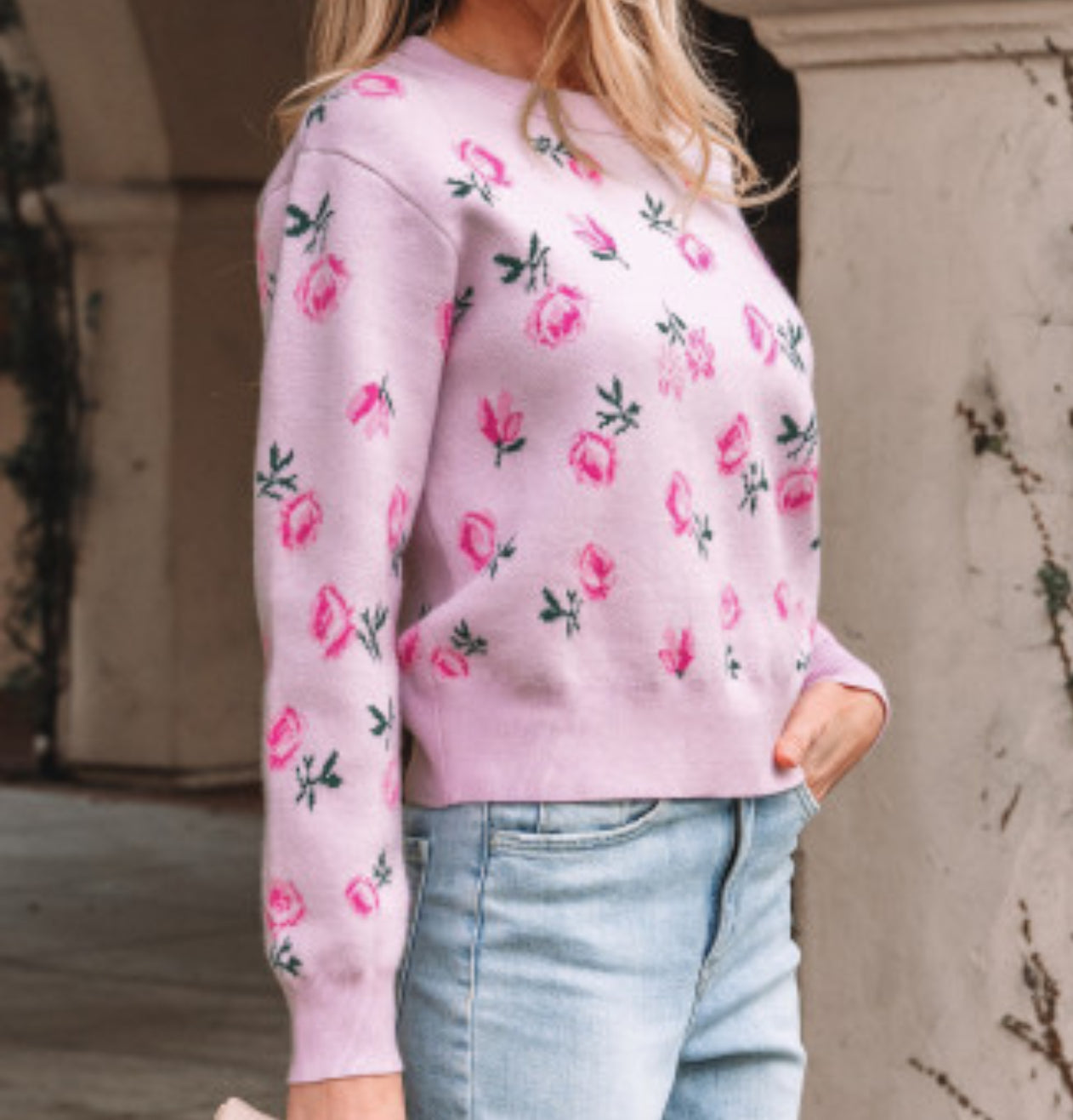 ELEANOR KATE FLORAL SWEATER
