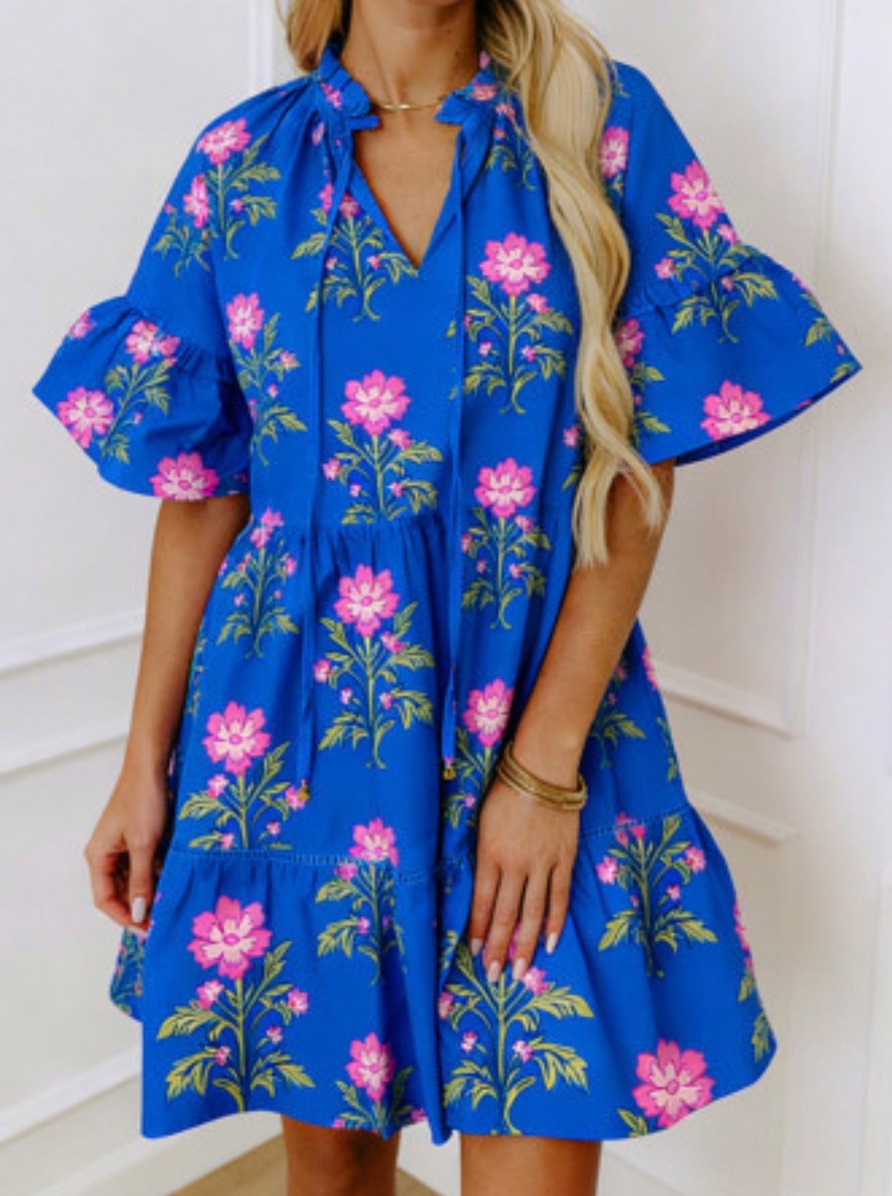 BERMUDA FLORAL MINI DRESS