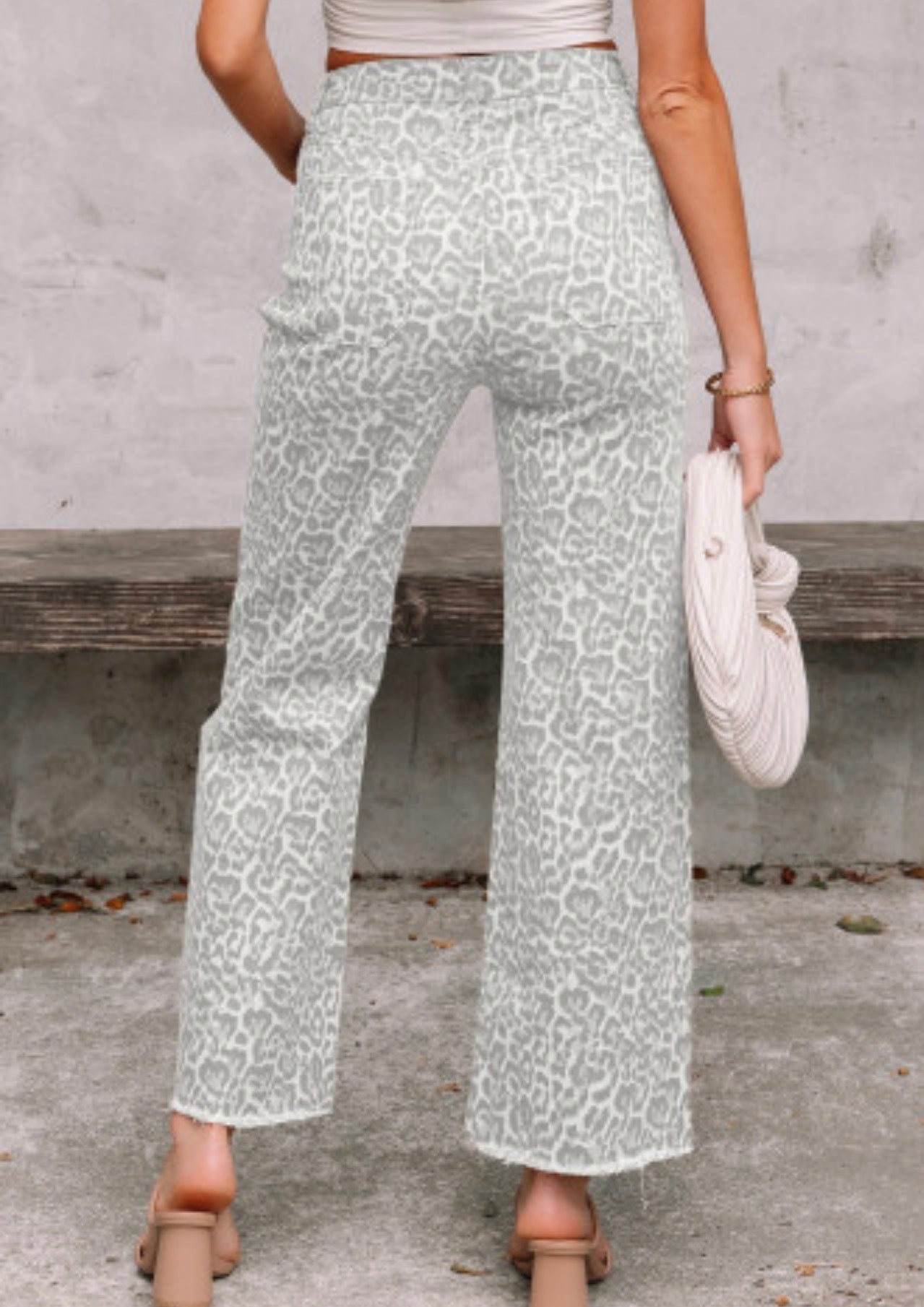 GREY LEOPARD JEANS
