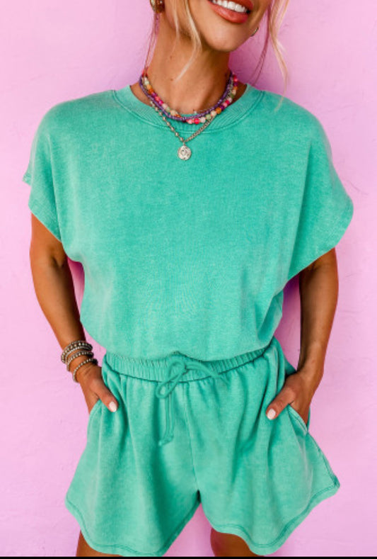 SUN KISSED GREEN ROMPER