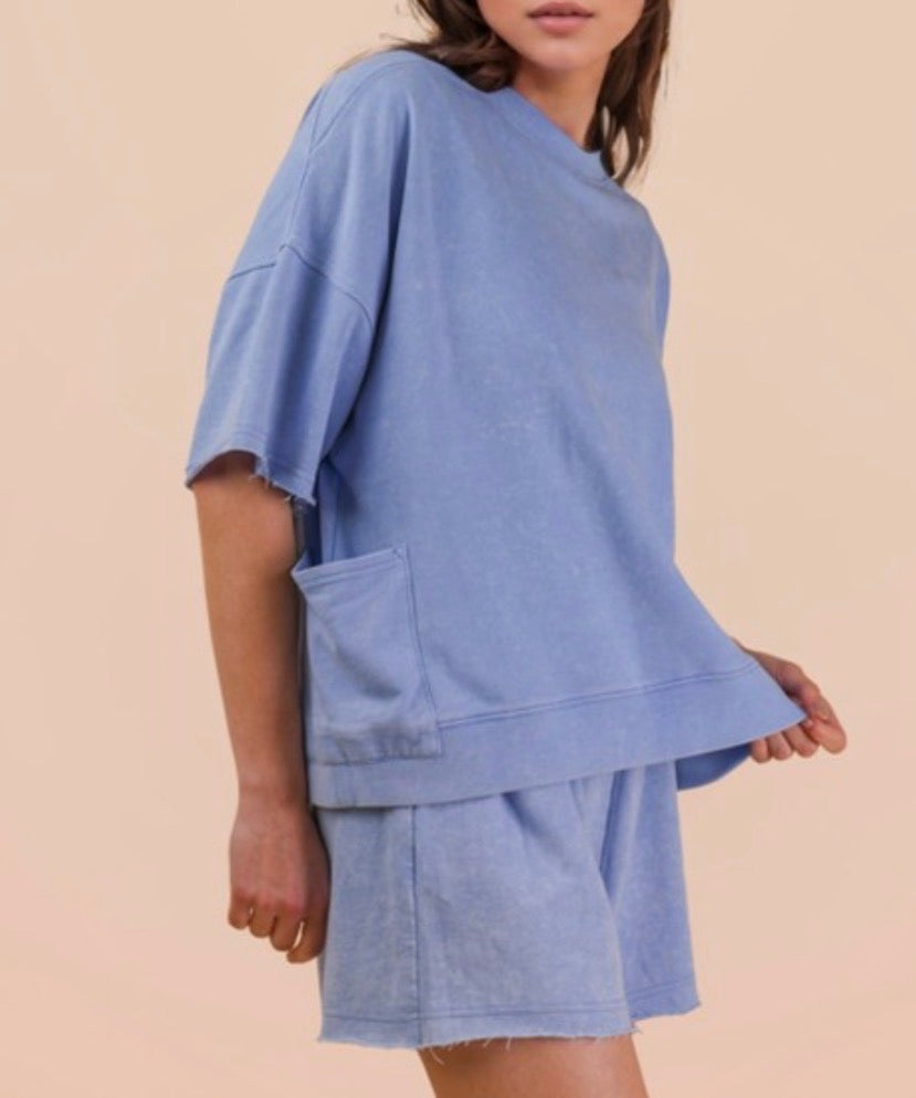 EVERYDAY EASE MINERAL WASHED SHORT SET