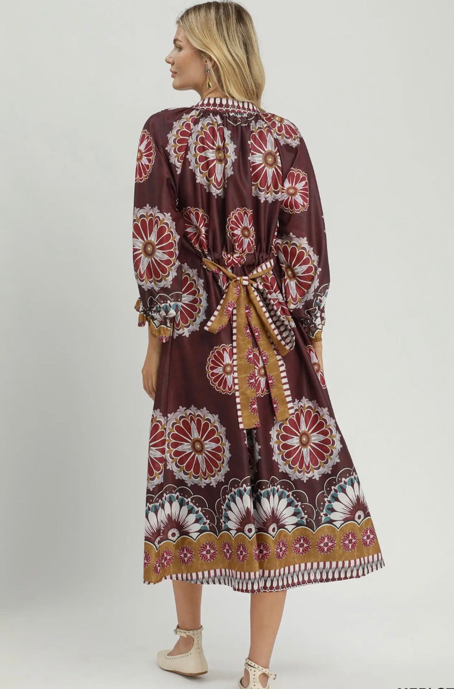 JASMINE PRINT MIDI DRESS