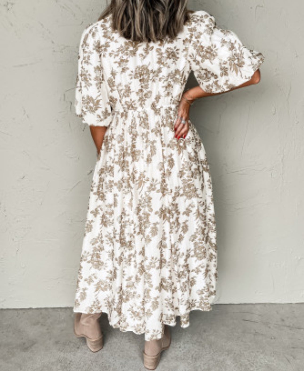 HOMESTEAD FLORAL MIDI DRESS