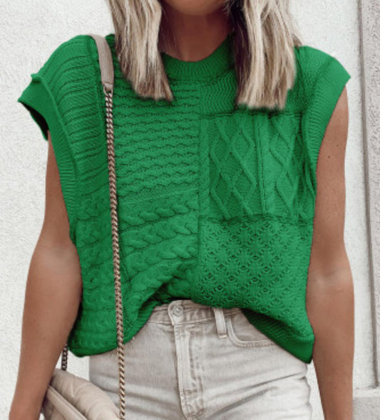 LACEY GREEN SWEATER VEST