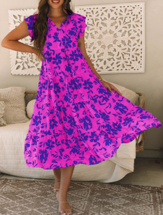 LESSON LEARNED FLORAL DRESS