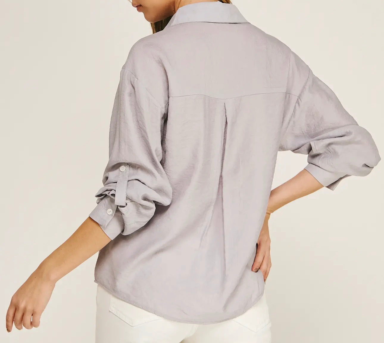 TANGE PEARL POCKET BLOUSE