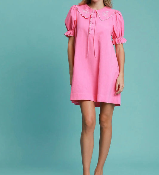 SARA KATE COLLAR MINI DRESS