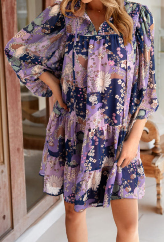 VINTAGE FLORAL DAISY DRESS
