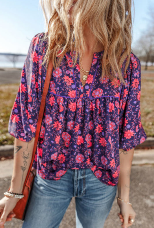 DELILAH FLORAL BLOUSE