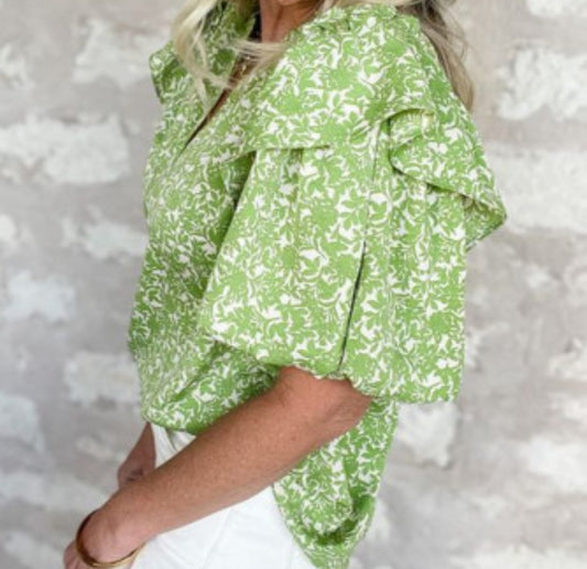 SUMMER WALK OUT FLORAL BLOUSE