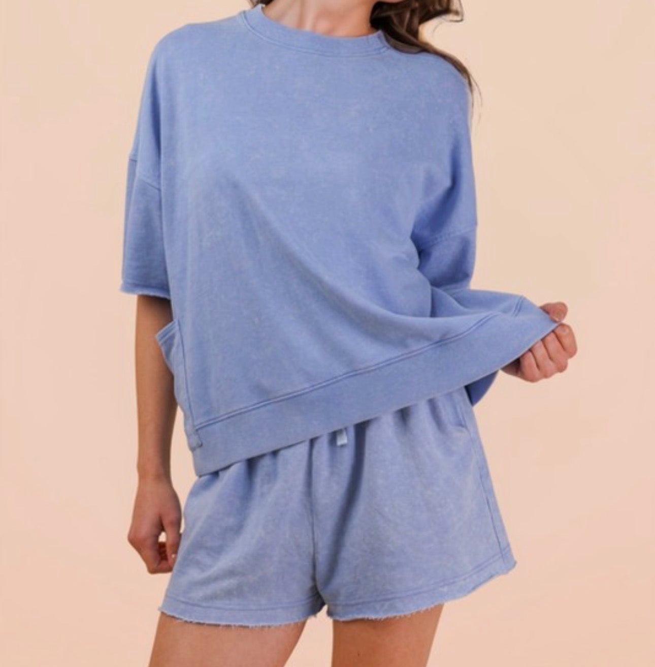 EVERYDAY EASE MINERAL WASHED SHORT SET