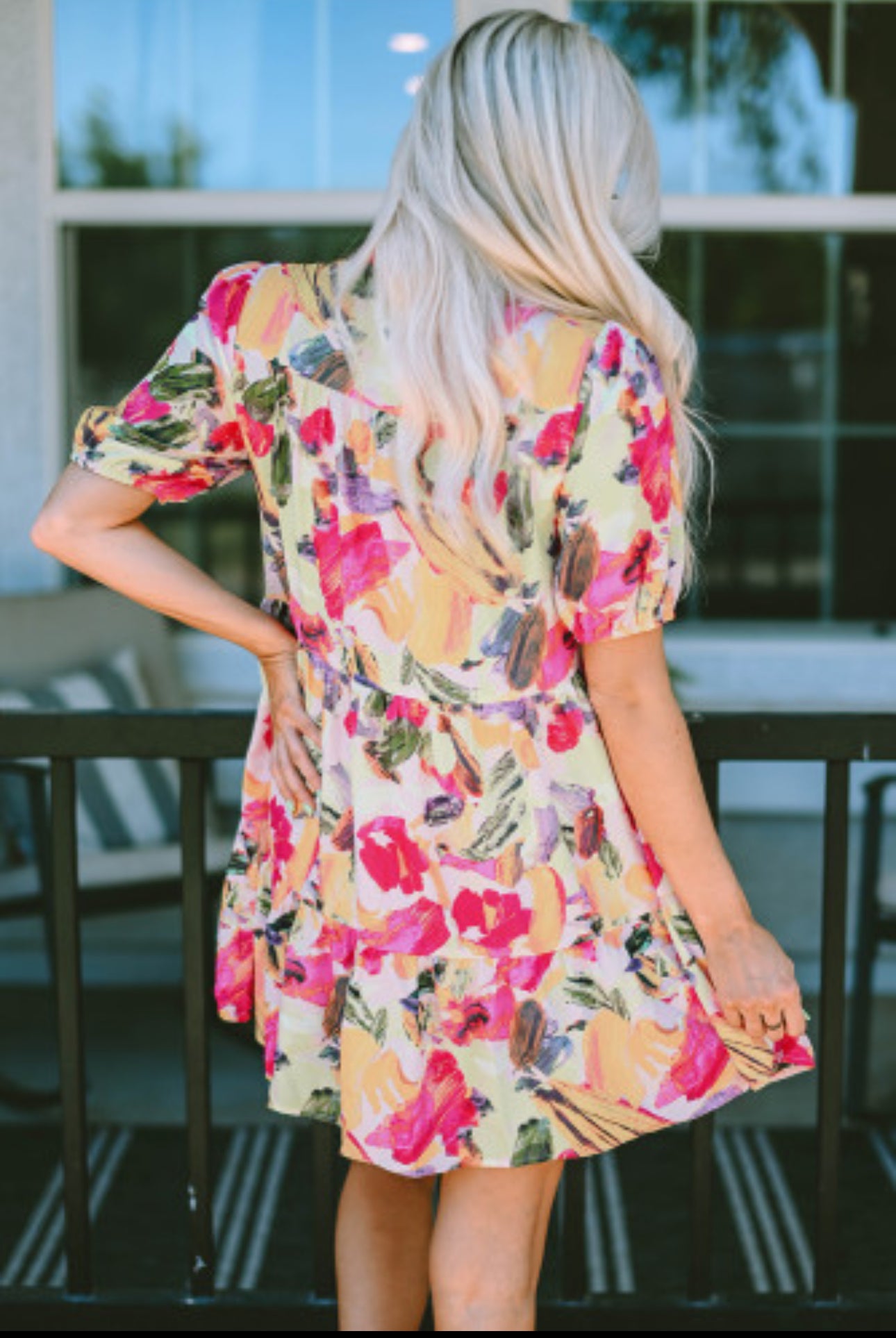 ADMIRED FROM AFAR FLORAL MINI DRESS