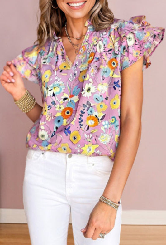 EAST COASTING FLORAL TOP
