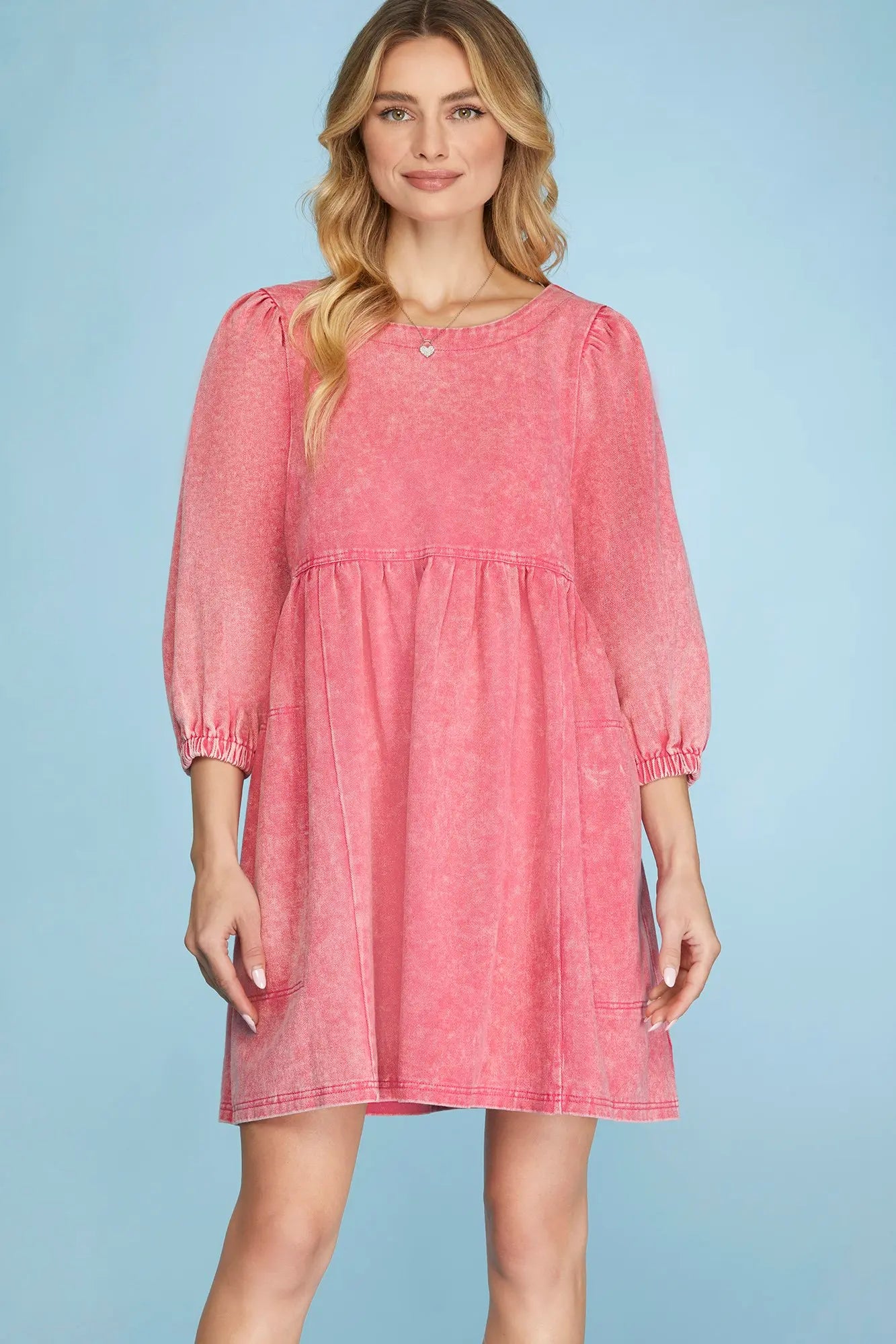PINK THE NEW DENIM DRESS