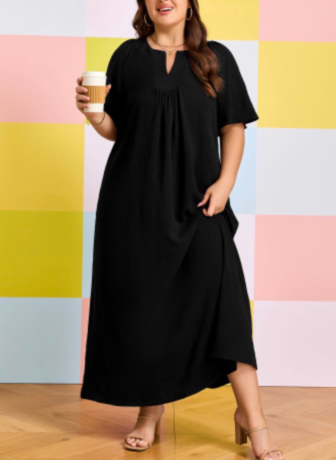 CURVY BLACK MAXI DRESS