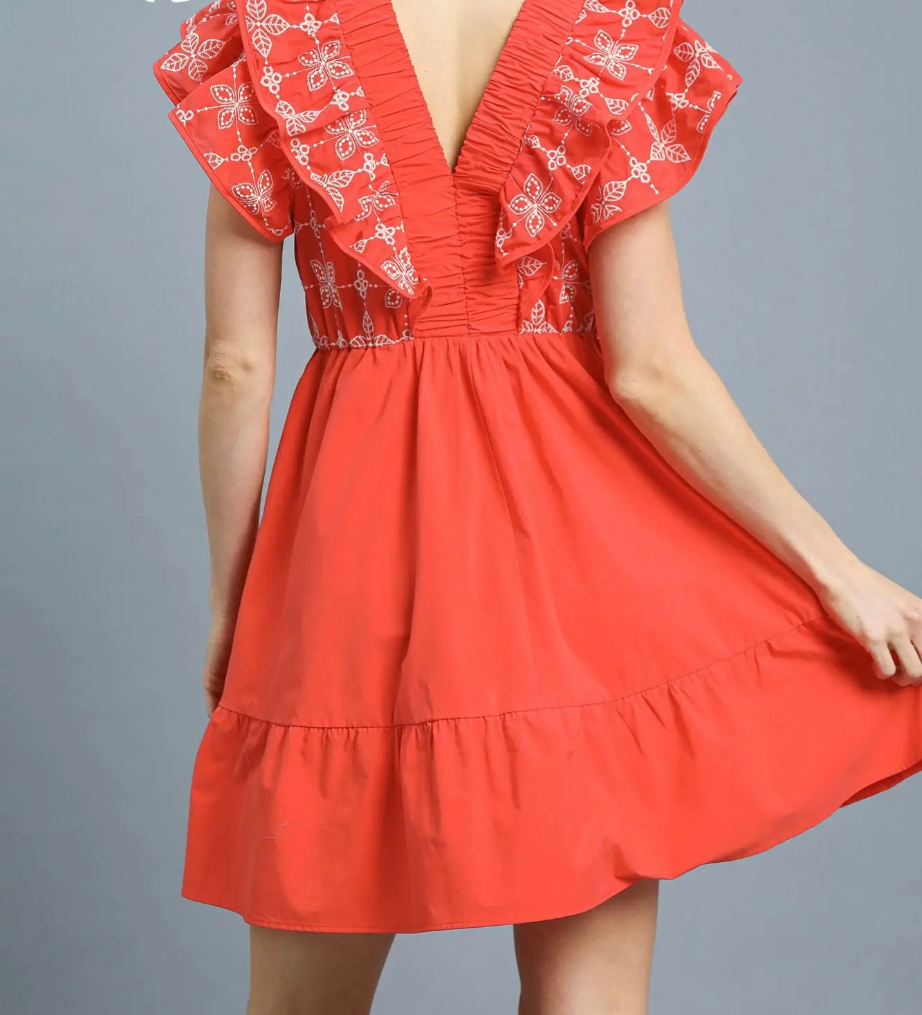 BAYLA EMBROIDERED MINI DRESS