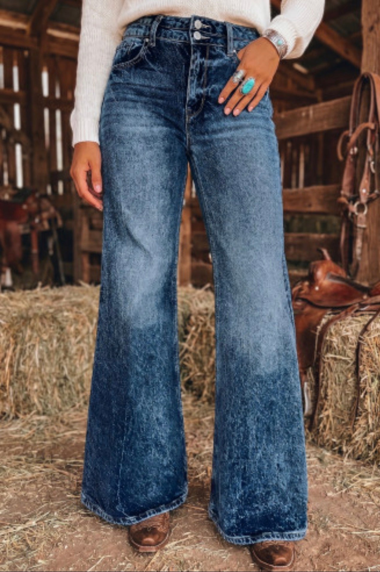 SAIL BLUE FLARE JEANS