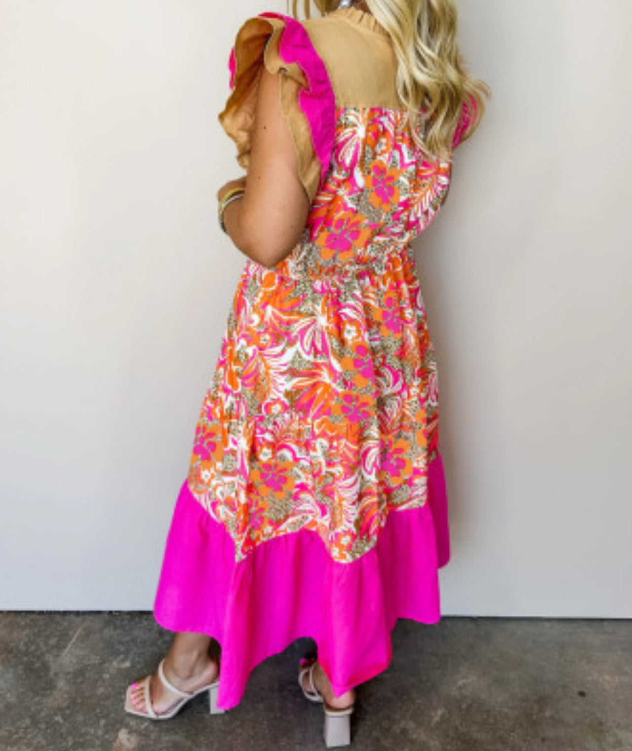 EMMIE LOU FLORAL MIDI DRESS