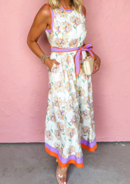 FOREVER FLORAL MIDI DRESS